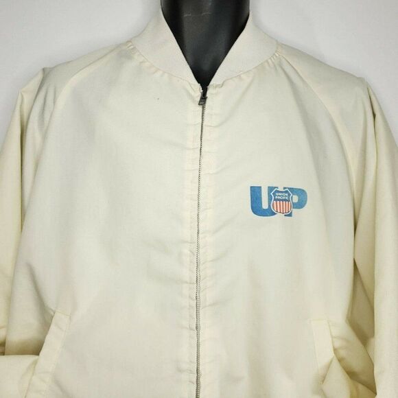 Vintage UP Union Pacific Bomber Jacket L Harringto - Picture 1 of 8